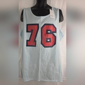 Goodfellow & Co Light Blue Tank Red 76 Graphic 4XL Big & Tall NWT B-2135